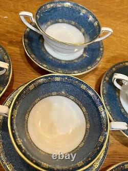 Antique Tiffany & Co. Set Of 6 Bouillon Cups Saucers Royal Worcester England