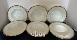 Antique Vtg Royal Worcester Viceroy Gold Rimmed Soup Bowls 8 Vintage Set of 6