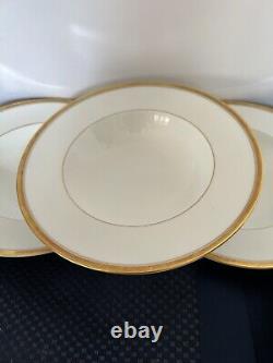 Antique Vtg Royal Worcester Viceroy Gold Rimmed Soup Bowls 8 Vintage Set of 6