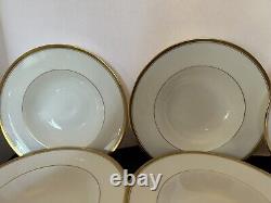 Antique Vtg Royal Worcester Viceroy Gold Rimmed Soup Bowls 8 Vintage Set of 6