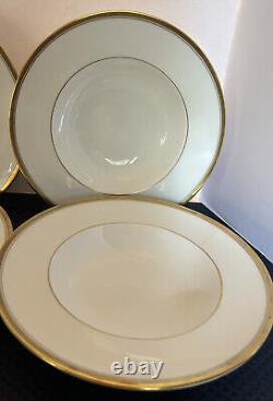 Antique Vtg Royal Worcester Viceroy Gold Rimmed Soup Bowls 8 Vintage Set of 6