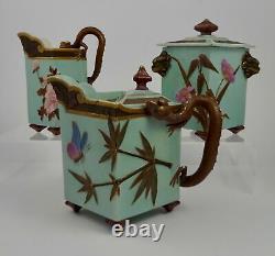 Antique Worcester 3 Piece Tea Set, Aesthetic Period STUNNIG