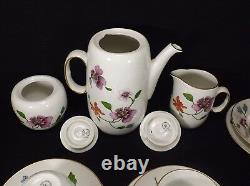 Beautiful Set Of Royal Worcester Astley China-complete Coffee Service For 6