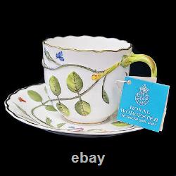 Blind Earl by Royal Worcester Tea Cup & Saucer Set Raised Motif made in England
