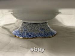 C1880 Royal Worcester Blue Chintz'Lazy Susan' TEA SET W2297 Collamore & Co NY