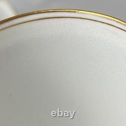 C1913 Antique 6 Royal Worcester Demitasse Cup & Saucer Jewelled Gold Gilt Cobalt