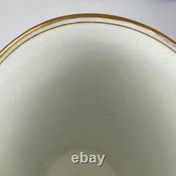 C1913 Antique 6 Royal Worcester Demitasse Cup & Saucer Jewelled Gold Gilt Cobalt