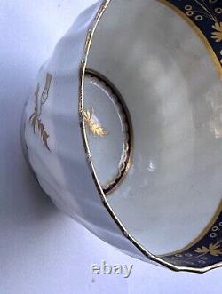 Circa 1780 Royal Worcester Fluted Cup & Saucer Crescent Moon Mark