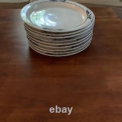 Dansk Maribo Blue Bistro Set of 9 Dinner Plates 10 3/8 Vintage