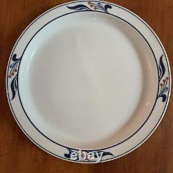 Dansk Maribo Blue Bistro Set of 9 Dinner Plates 10 3/8 Vintage