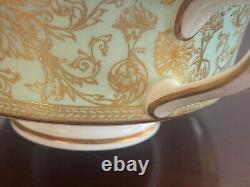 Estate 1951 12 pc Royal Worcester Embassy (Light Green) Cream soup bowl/saucer