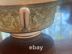 Estate 1951 12 pc Royal Worcester Embassy (Light Green) Cream soup bowl/saucer