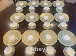 Estate Sale 1951 Service for 12 Royal Worcester Embassy Green Bone China Set