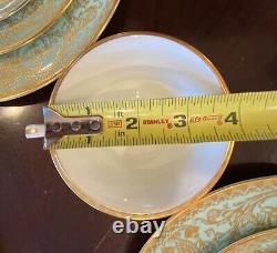 Estate Sale 1951 Service for 12 Royal Worcester Embassy Green Bone China Set