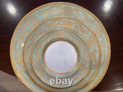 Estate Sale 1951 Service for 12 Royal Worcester Embassy Green Bone China Set