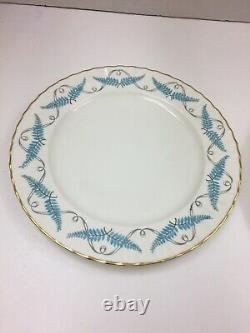 Ferncroft 10.5 Dinner Plate Royal Worcester Turquoise&White Set Of 4 (A306la)