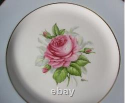 Fine Unused Set of 12 ROYAL WORCESTER Rose Dinner Plates, circa 1940s