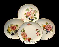Flower & Fruit / Gold Trim by Royal Worcester LUNCHEON PLATE 9 1/8 SET / 4