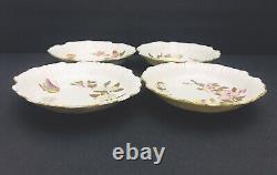 Four Antique/Vintage Royal Worcester Hand Painted Floral & Butterfly Bowls READ