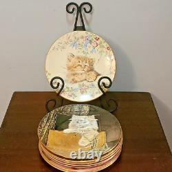 Full Set 8 Kitten Classics Plate Series Royal Worcester The Hamilton Collection