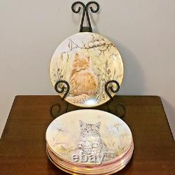 Full Set 8 Kitten Classics Plate Series Royal Worcester The Hamilton Collection