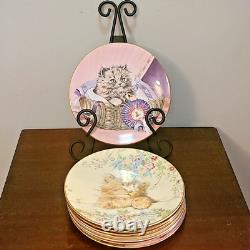 Full Set 8 Kitten Classics Plate Series Royal Worcester The Hamilton Collection