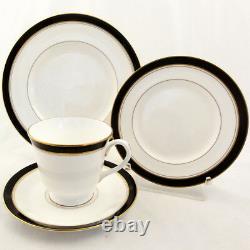 HOWARD BLACK Royal Worcester 4 Piece Place Setting NEW NEVER USED made England