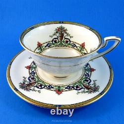 Hand Painted Urn with Flowers Royal Worcester Tea Cup and Saucer Set