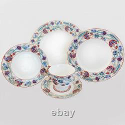 JACOBEAN FLORAL Royal Worcester 5 Piece Setting NEW NEVER USED made in England