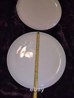 Jamie Oliver Royal Worcester Pukka (3) Dinner Plates 10.5 White On White Print