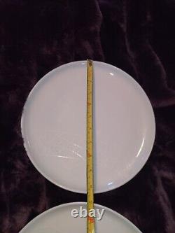 Jamie Oliver Royal Worcester Pukka (3) Dinner Plates 10.5 White On White Print