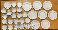 LOT Vintage Royal Worcester Gold Chantilly Bone China Set 29 Pieces