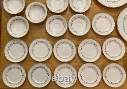 LOT Vintage Royal Worcester Gold Chantilly Bone China Set 29 Pieces