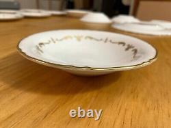 LOT Vintage Royal Worcester Gold Chantilly Bone China Set 29 Pieces