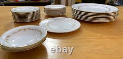 LOT Vintage Royal Worcester Gold Chantilly Bone China Set 29 Pieces