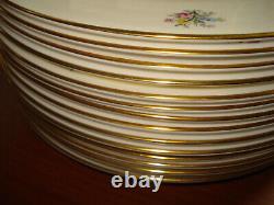 Lot of 15 Royal Worcester England Watteau 10 1/2 Large Dinner Plates vintage