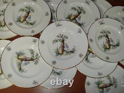 Lot of 16 Royal Worcester England Watteau 8 Plates vintage