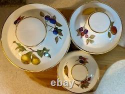 MINT 1961 Royal Worcester Evesham Gold Porcelain Canister Set