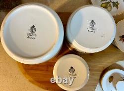 MINT 1961 Royal Worcester Evesham Gold Porcelain Canister Set