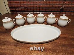 Made In England Royal Worcester Vintage pot de crème set With Matching Tray
