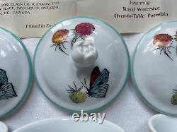 NEW 6 ps Royal Worcester Strawberry Fair Oven-to-Table Porcelain Pot De Creme