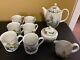 NOS Royal Worcester England Worcester Herbs Fine Porcelain 11 Pc. Coffee Set