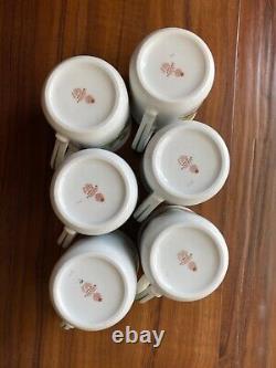 NOS Royal Worcester England Worcester Herbs Fine Porcelain 11 Pc. Coffee Set