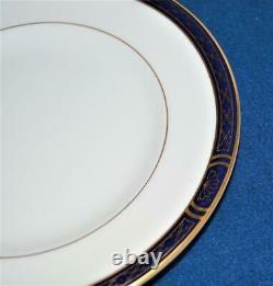 New ROYAL WORCESTER England Gold Rings Blue Band MOUNTBATTEN 5 Pc Place Setting