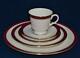 New ROYAL WORCESTER England Gold Trim Ruby Rim HOWARD 5 Pc Place Settings
