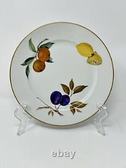 New Royal Worcester Evesham Gold Luncheon Plate 9 Lemon Plum Peach Set 6