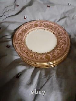 New Set Of 4 Royal Worcester Balmoral Pink Bread Plates 6 1/8 D