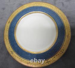 RARE Set/6 1926 Cobalt Blue & Gold ROYAL WORCESTER Bread Dessert Plates