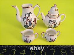 RARE Vintage/Antique Royal Worcester Early Re. CHINESE miniature TEA/COFFEE SET