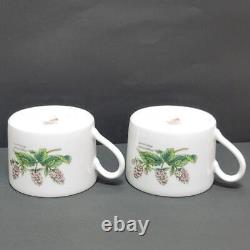 ROYAL WORCESTER #39 Herb Pattern Set Of Cups